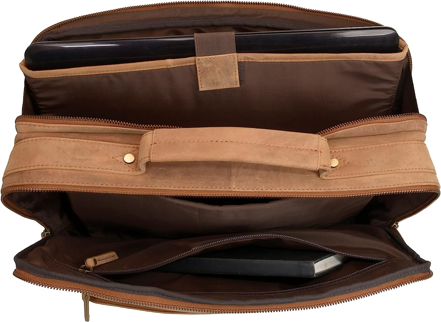 Marc Peter Auckland Real Leather Laptop Bag | Shoulder Bag for 15.6 inch Laptop | Briefcase for Notebook - Image 3